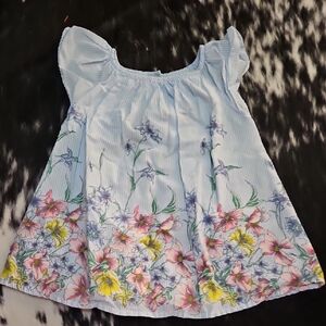GAP Kids Floral Blouse - Blue with Multicolor Accents